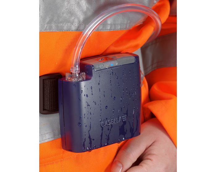 Casella's Apex2 Instrinsically Safe Air Sampling Pump; On Body Orange